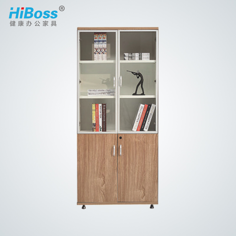 HiBoss办公家具两门矮柜矮柜木质储物柜办公室收纳柜资料柜茶水柜书柜