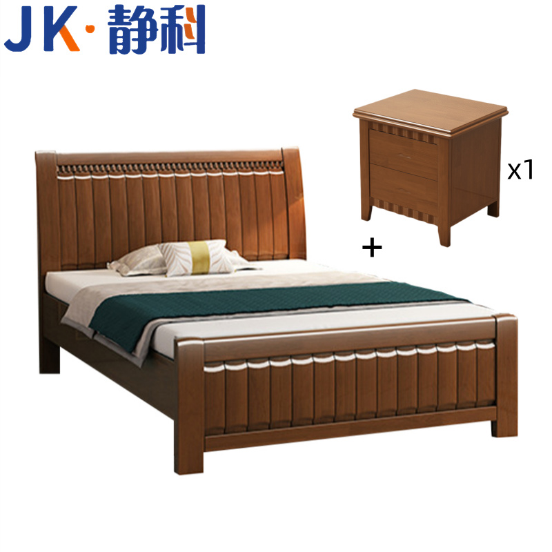 静科床+木质床头柜1350*2000*960mm套高清大图