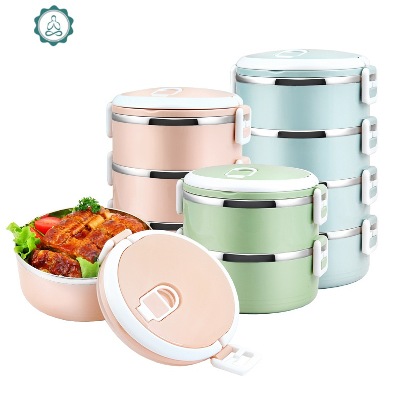 保温饭盒饭盒上班族保温桶饭盒便携学生不锈钢便当盒带盖多层3层 封后