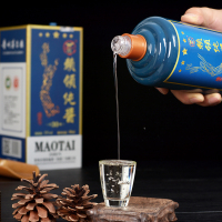 贵州赖领纯酱酱香型白酒53度纯粮食坤沙酒陈年原浆老酒500ml高档礼盒装