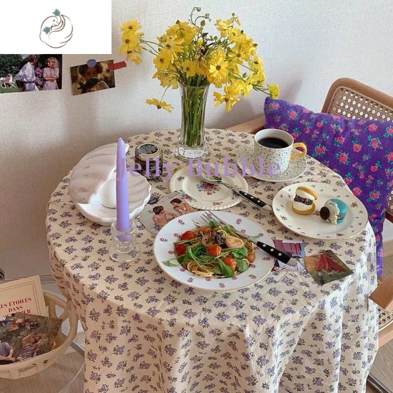 舒适主义 Shushizhuyi 餐桌布艺 Jelly Bubble韩国复古紫色小碎花桌布 野餐布餐垫拍摄背景舒适主义 价格图片品牌报价 苏宁易购福文姚家纺专营店