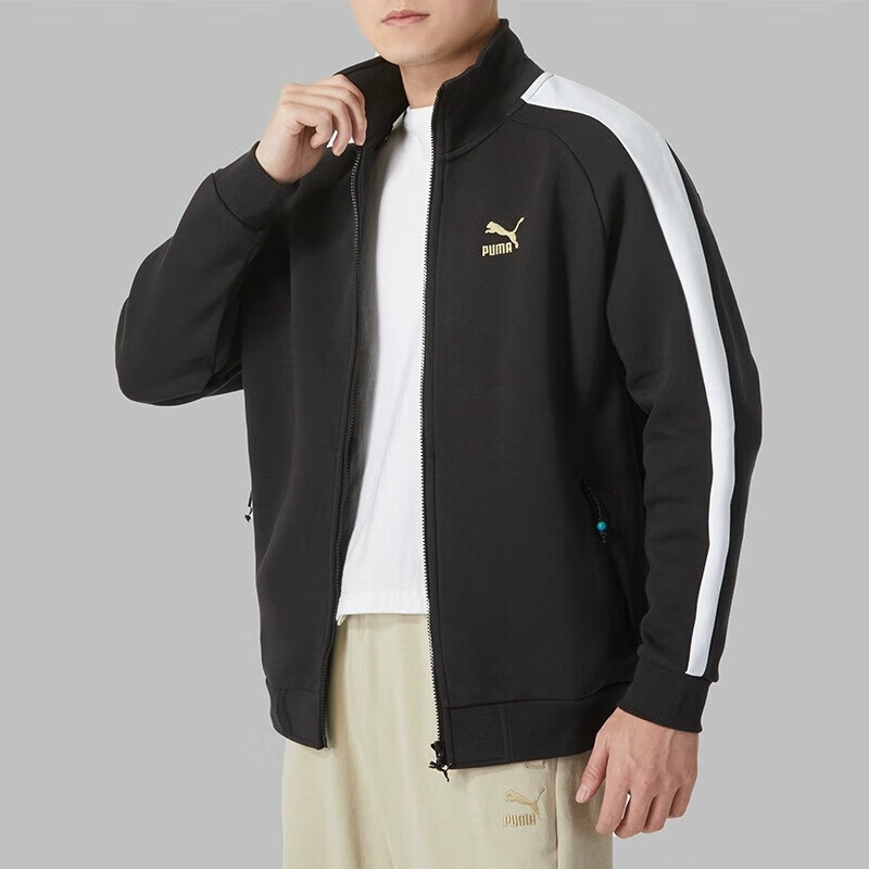 彪马(PUMA) 情侣运动服舒适时尚夹克休闲服风衣外套男 625831-01高清大图