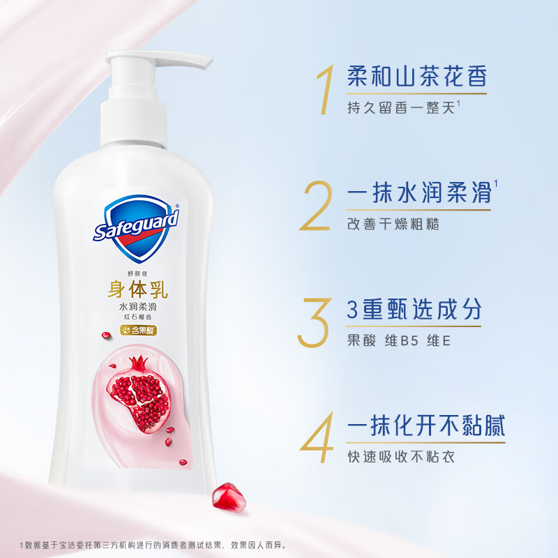 舒肤佳(Safeguard)水润柔滑身体乳 红石榴240g高清大图