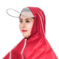 雨衣电动车单人摩托车男女士加大加厚雨衣透明大帽檐雨披晴雨用具雨具简约家用
