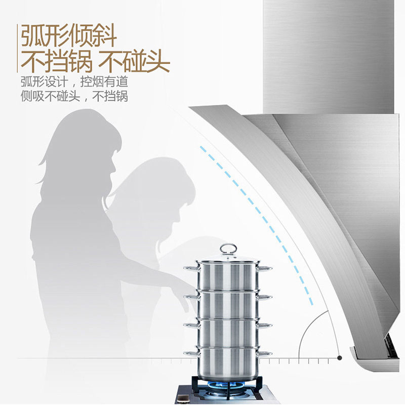 康宝(canbo)CXW-220-A102(1)抽油烟机侧吸式壁挂抽烟家用大吸力油烟机