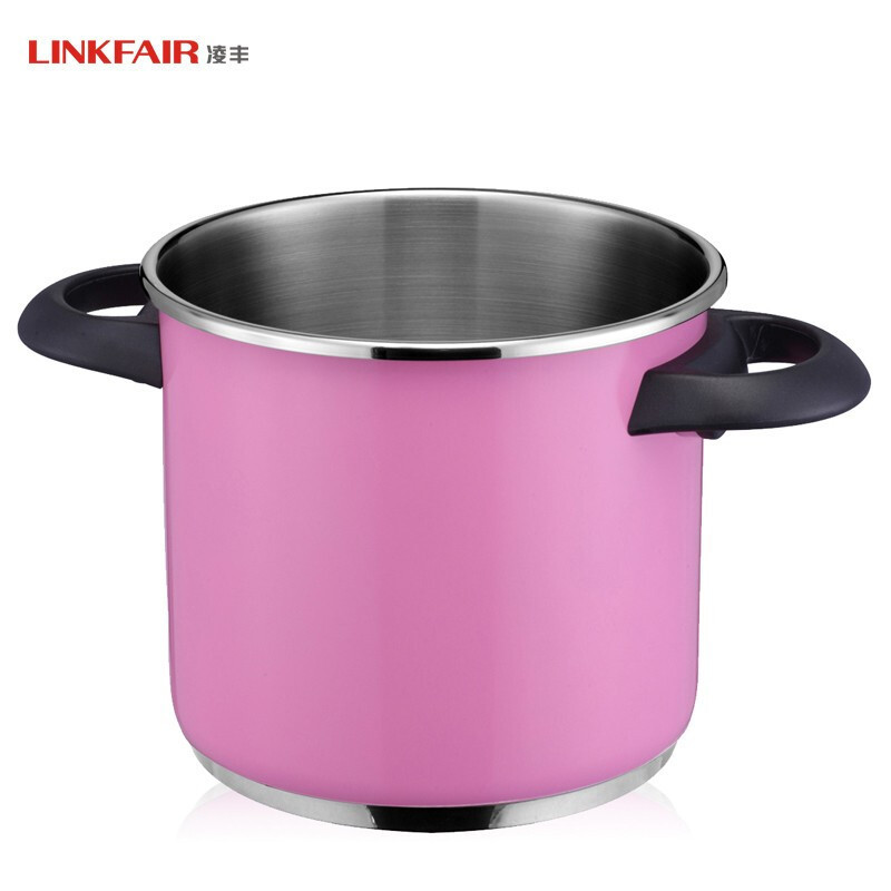 凌丰(LINKFAIR)经典按钮式压力锅 5.5L(桃红色)LFPC-JD5505
