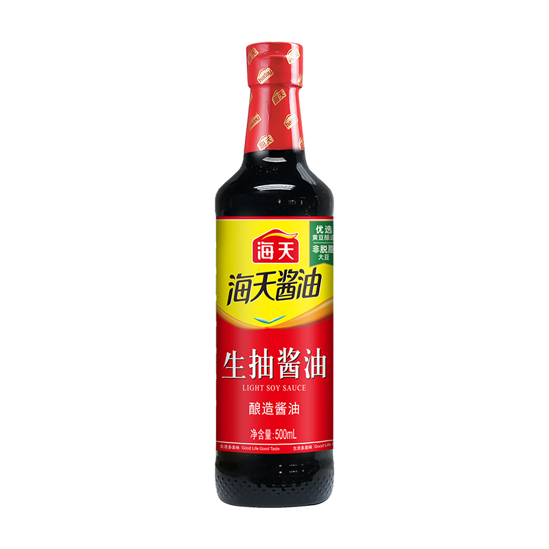 海天大吉大利调味品组合-C款1300ml+880g 生抽酱油500mL+料酒800mL+蚝油680g+玉米淀粉200g高清大图