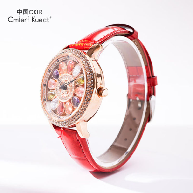 Cmierf Kuect (中国CKIR)时来运转七彩宝石手表CKIR-6813L高清大图