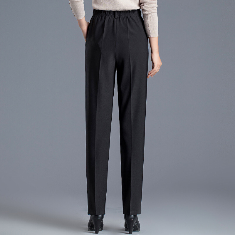 迪鲁奥diluao中老年女裤秋季新款奶奶松紧腰裤子常规人60岁70妈妈长裤