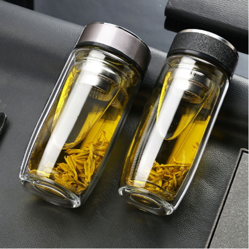 厨小姐商务高硼硅双层玻璃杯450mlCXJ3614/个