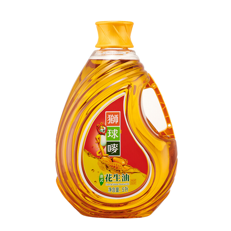 狮球唛 一级压榨 食用花生油 5L
