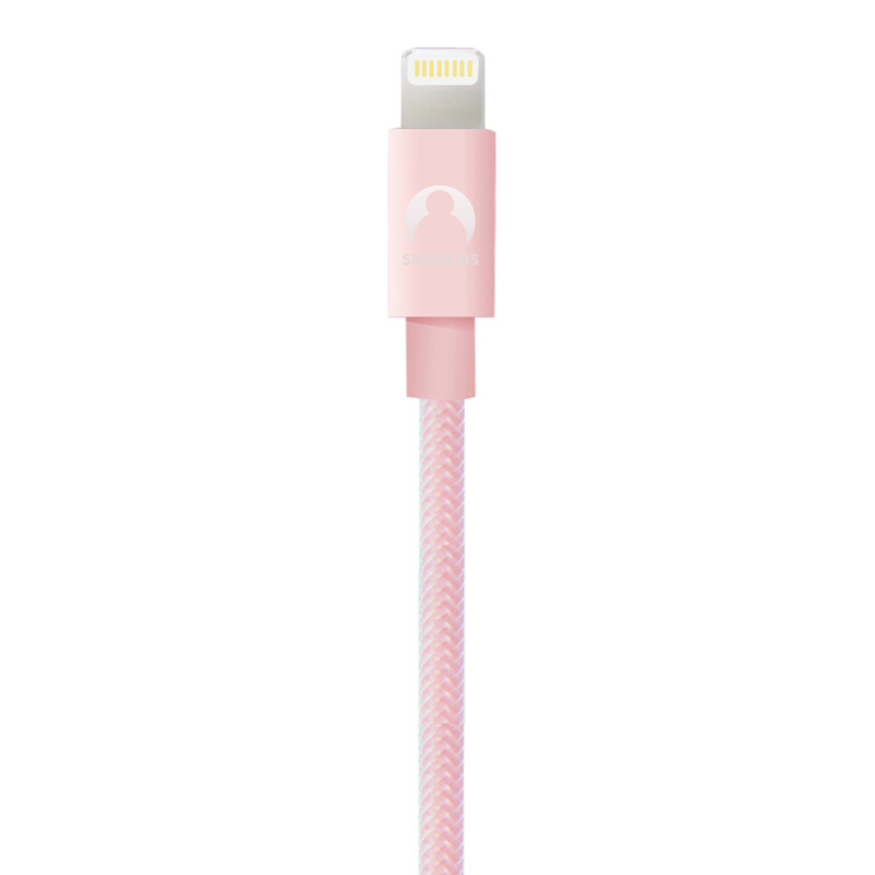 Snowkids渔网系列苹果MFi认证Lightning闪电接口数据线(玫瑰金)(1.5米版)