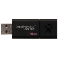 金士顿(Kingston)DT100G3 16GB USB3.0 U盘(黑色)