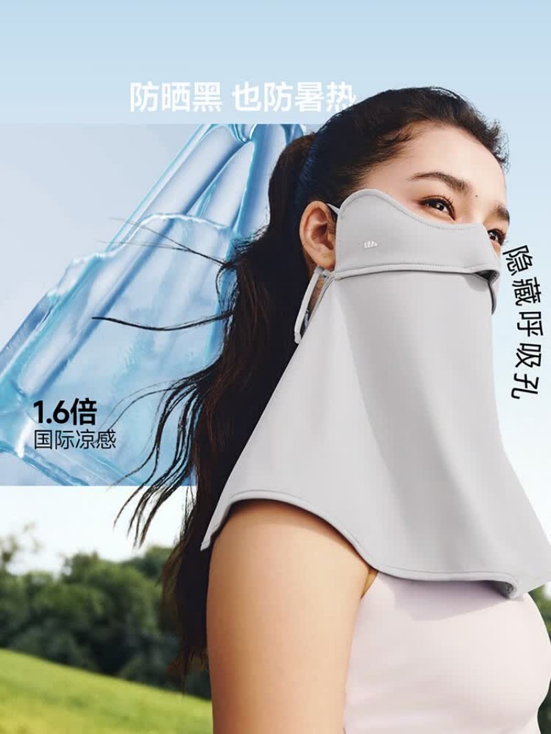 蕉下(BENEUNDER)冰丝防晒口罩女护颈防晒面罩防紫外线夏季骑行遮阳脸基尼AL340高清大图