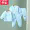 可莉允新生婴儿保暖棉衣服冬季套装宝宝冬装加厚夹棉分体袄裤秋冬款棉服