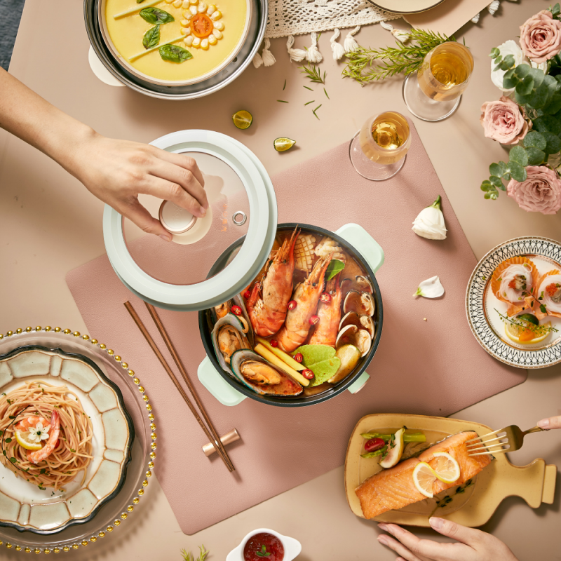 小熊电热锅电煮锅宿舍泡面锅多功能高清大图