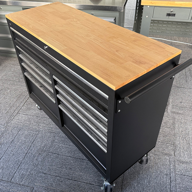 围达 工具车 九抽黑色 台高清大图