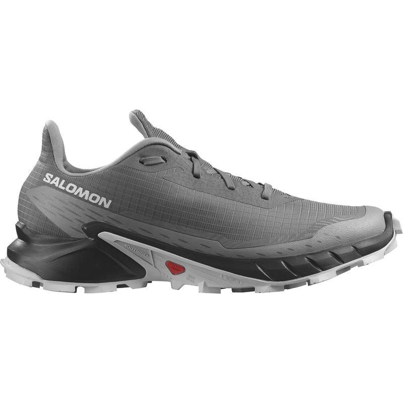 SALOMON男士简约经典舒适户外越野跑鞋 Alphacross 5 防滑轻便透气 Pewter_-_Black_-_Ghost_Gray 40.5
