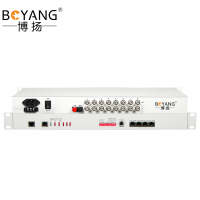 博扬 BY-8E1-4EV PDH光端机8E1 8路2M+4路以太网带物理隔离 FC单纤20公里 机架式 双电源