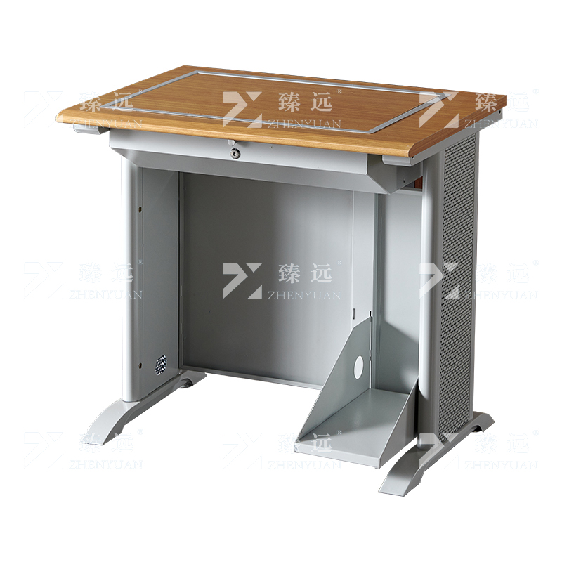 臻远 ZY4012425 隐藏式翻转电脑桌培训桌办公桌C款单人位高清大图