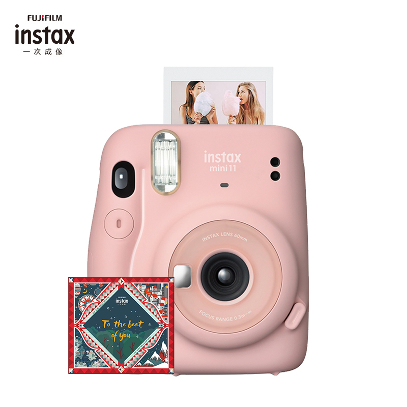 富士(FUJIFILM)INSTAX 一次成像 mini11绯樱粉胶片相机 mini9升级款 套餐四(含礼盒+相纸)