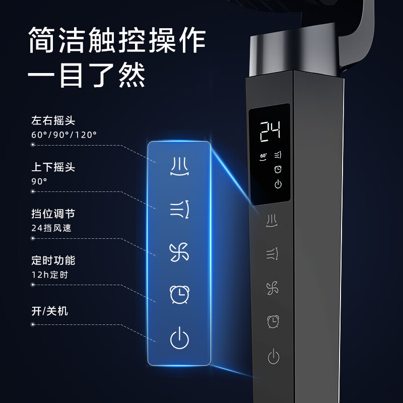 海尔(Haier)HFX-Y2353AP空气循环电风扇智能语音办公室落地电扇立式循环扇[语音遥控款]高清大图