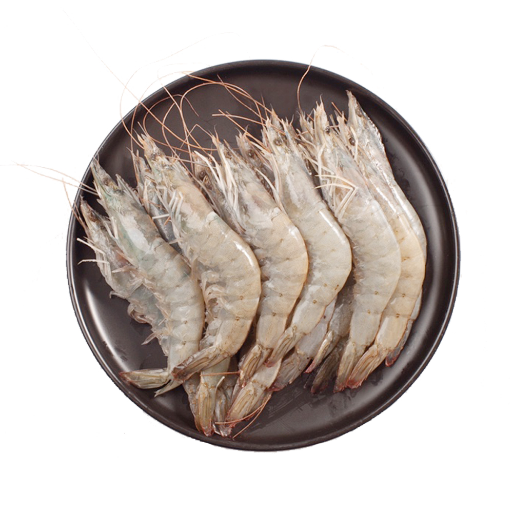 禧美海产 国产冷冻白对虾200g 50-60只/KG