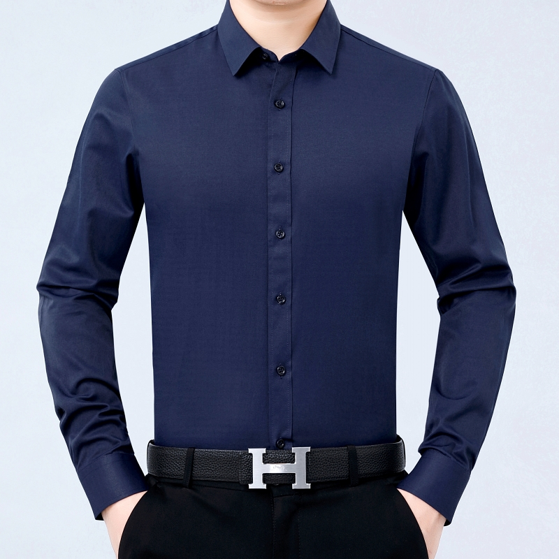 秋季新款湘牧品牌男士长袖衬衫商务休闲职业装男士正装男士衬衣