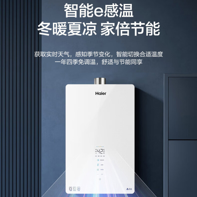 海尔(Haier)燃气热水器强排式16升增压变频水伺服恒温APP智控聚能恒温舱直流变频风机旁通混水ECO节能TESPRO