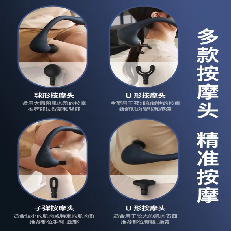 飞利浦(PHILIPS)筋膜枪升级版 肌肉按摩器腿全身按摩仪按摩锤不求人臂式PPM3502G高清大图