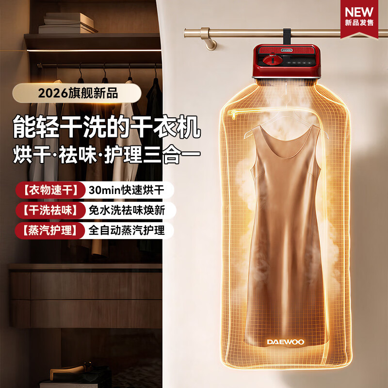 大宇(DAEWOO)干衣机烘干机 YH002 复古红(单位:台)高清大图