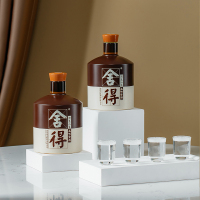 沱牌舍得 品味舍得52度600mL*2瓶礼盒装 浓香型白酒 含4个酒杯