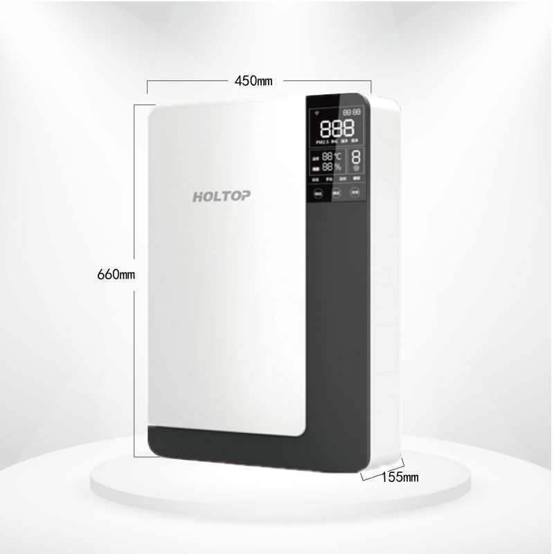 环都(HOLTOP)新风系统壁挂式新风全热交换增氧除甲醛除雾霾除PM2.5新风换气ERVQ-B150-1A1(金)舒适