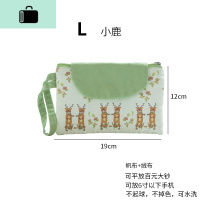 少女心零钱包长款ins森系手机包2019新款布艺手拿包韩版硬币小包NEWLAKE L-小鹿