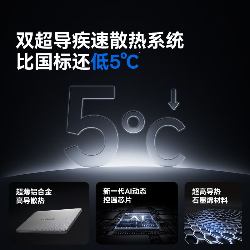 倍思(BASEUS)卡片磁吸充电宝MAGsafe超薄无线充移动电源 星钛