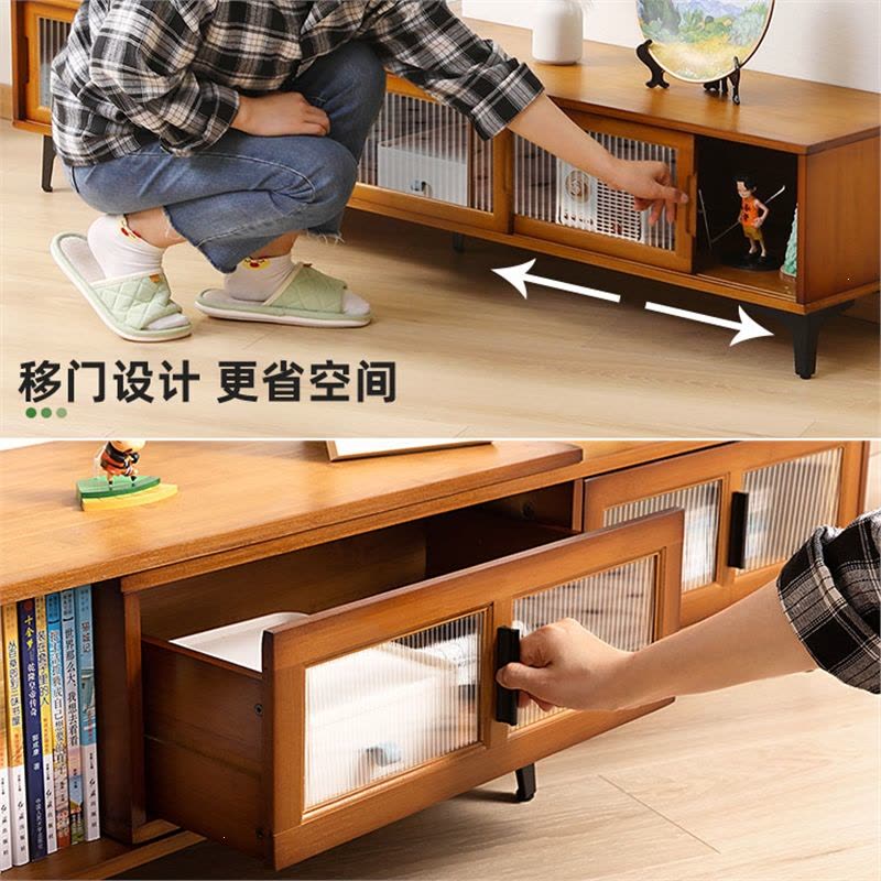 电视柜简约现代茶几古达电视机柜组合小户型客厅伸缩轻奢地柜卧室图片