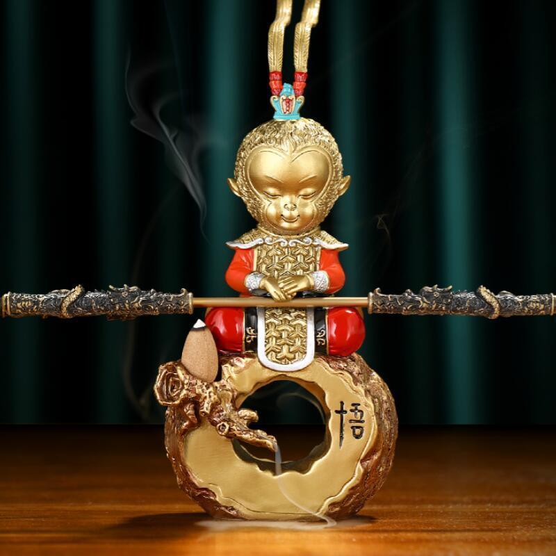 美帮汇齐天大圣铜摆件斗战胜佛孙悟空车载装饰客厅办公室桌面铜工艺品高清大图
