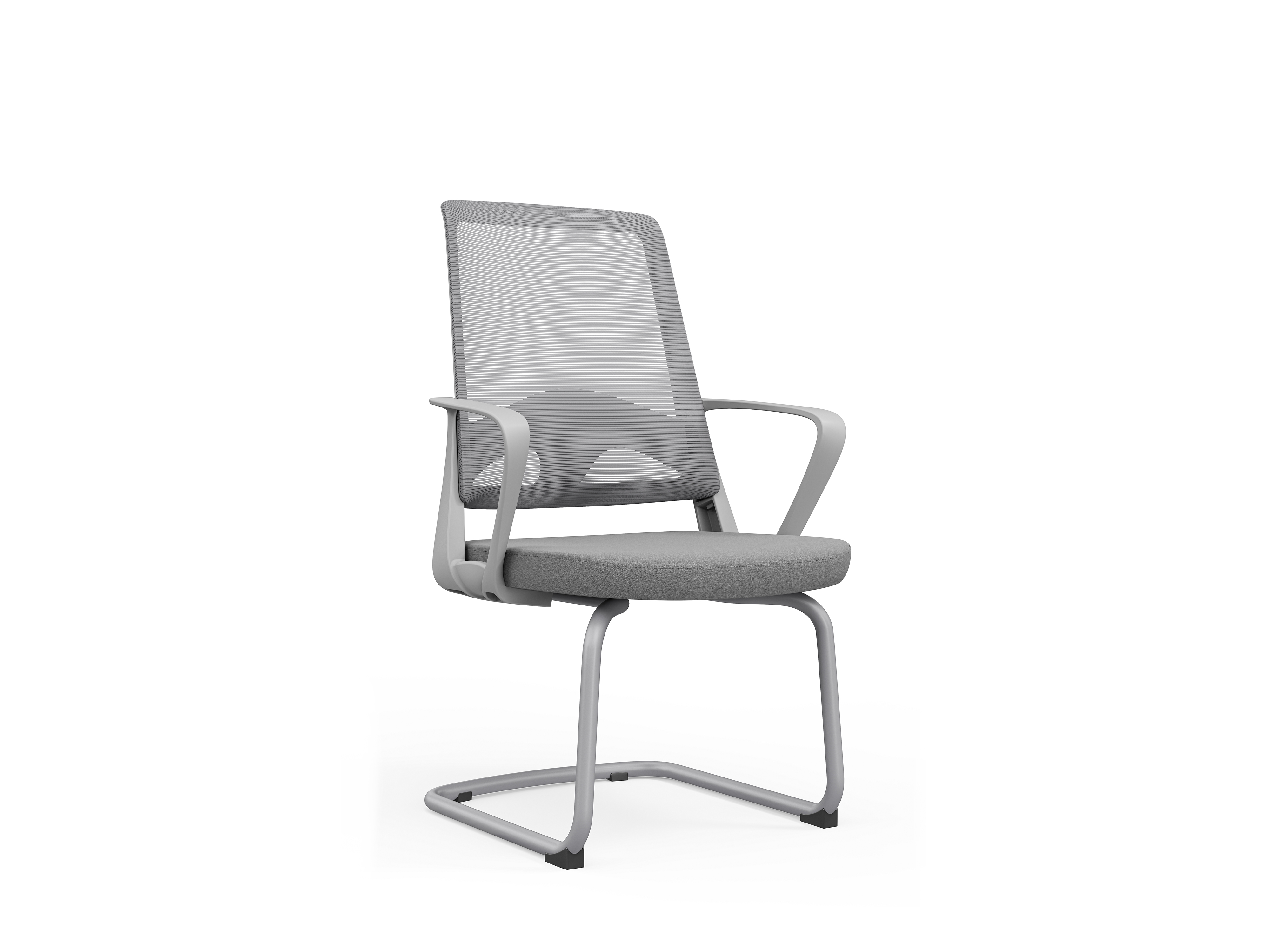 德诚和(DCH)办公椅人体工学椅主管椅职员椅网椅时尚座椅 D913-2灰框灰色弓形椅