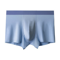 男士内裤纯棉档桔内同款品牌内裤大码无痕内裤平角裤头 2XL. 9960-灰蓝