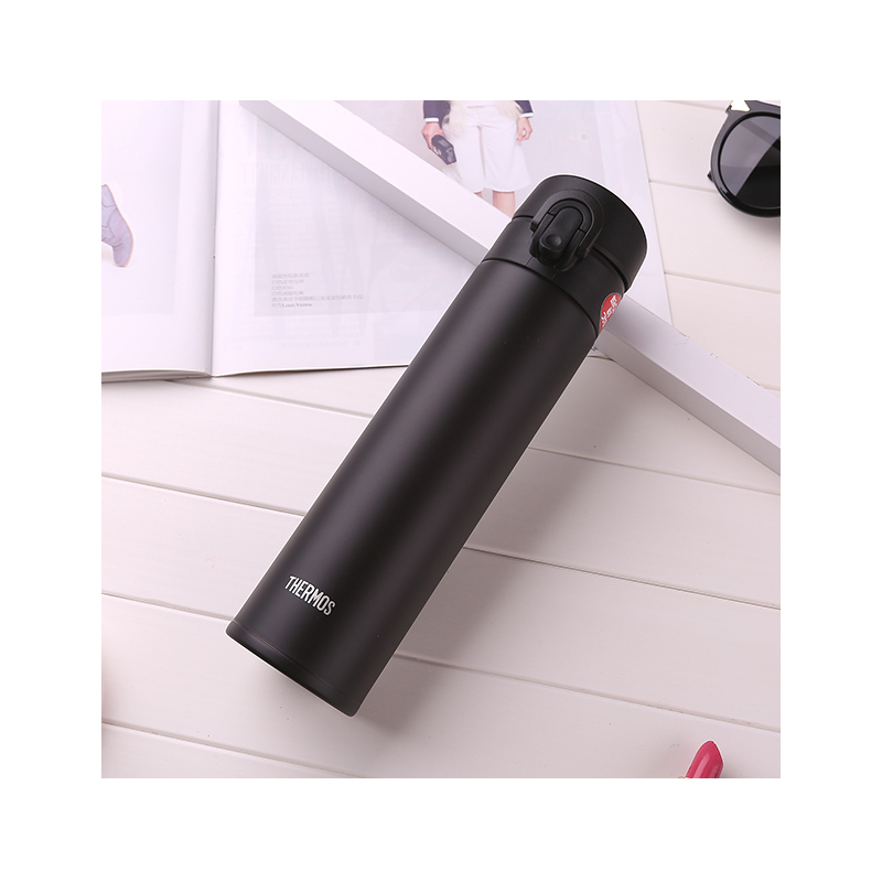 【品牌直采】THERMOS 膳魔师 通用高真空304不锈钢保温杯 JNI-402-ALB 400ml 黑色