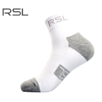 亚狮龙（RSL） RSL亚狮龙羽毛球袜 纯棉运动袜防滑加厚毛巾底 长袜 短袜 均码 白色2946短袜