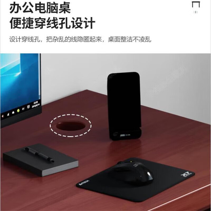 鑫金虎 三抽学习桌宿舍学习桌实木橡胶木办公桌培训电脑桌高清大图