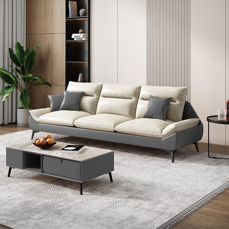 a家家具意式极简科技布沙发现代简约客厅小户型三人位沙发轻奢网红款