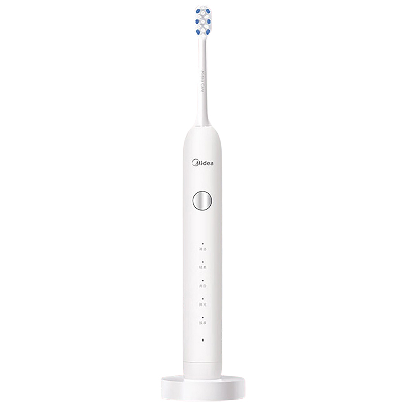 美的电动牙刷冰川白MC-AJ0101全自动牙刷软毛声波