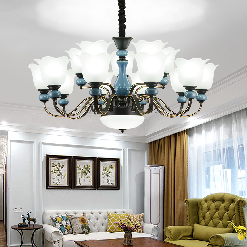 客厅吊灯陶瓷简约ciaa现代餐厅卧室灯饰北欧大气欧式吸顶套餐灯具