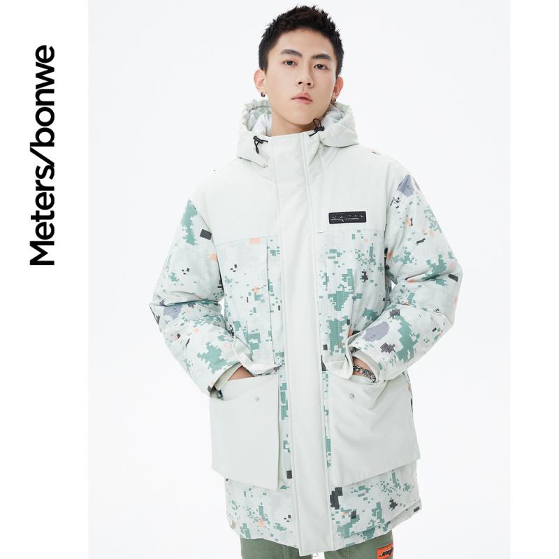 【1件3折价:199.5】美特斯邦威羽绒服男士冬季新款宽松工装连帽休闲保暖羽绒服 迷彩绿色组 M高170-175重130-150斤