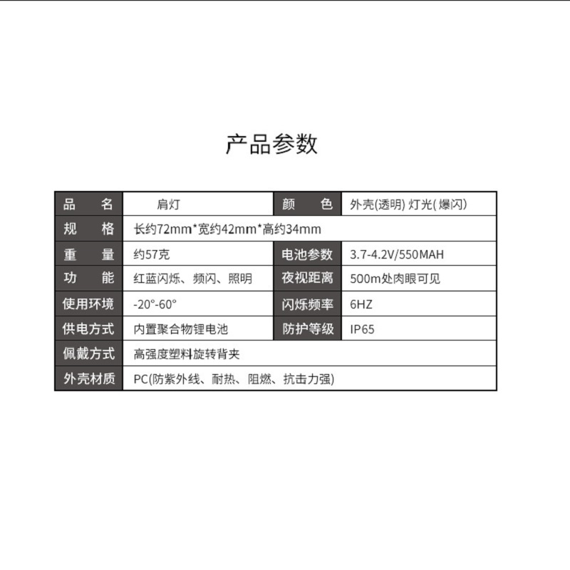 蓝立智造 肩灯 LY1010B高清大图