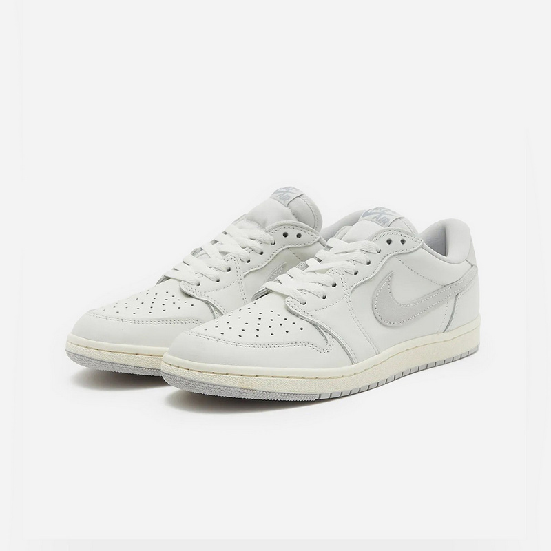 耐克男鞋Air Jordan 1 Low 85 AJ1灰白低帮复古篮球鞋FB9933-100