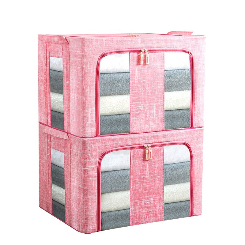 无纺布收纳箱装衣服棉被袋储物箱有盖大号折叠收纳箱子