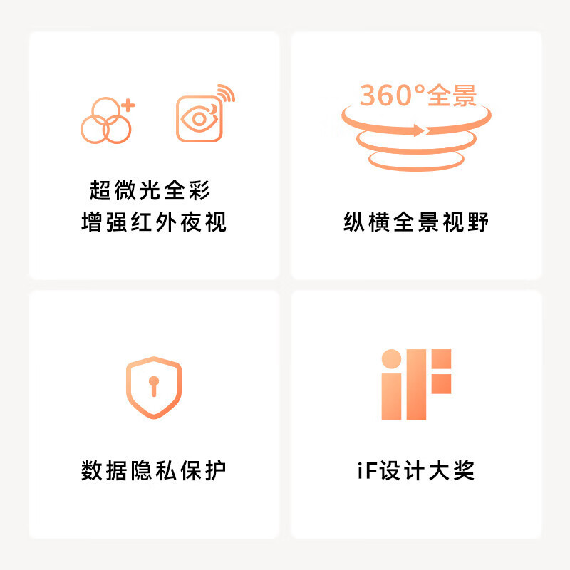 海雀AI摄像头 云台超清版2.5K 官方标配 (支持鸿蒙智联) 360°全景 超微光全彩 AI人形/哭声/异响侦测